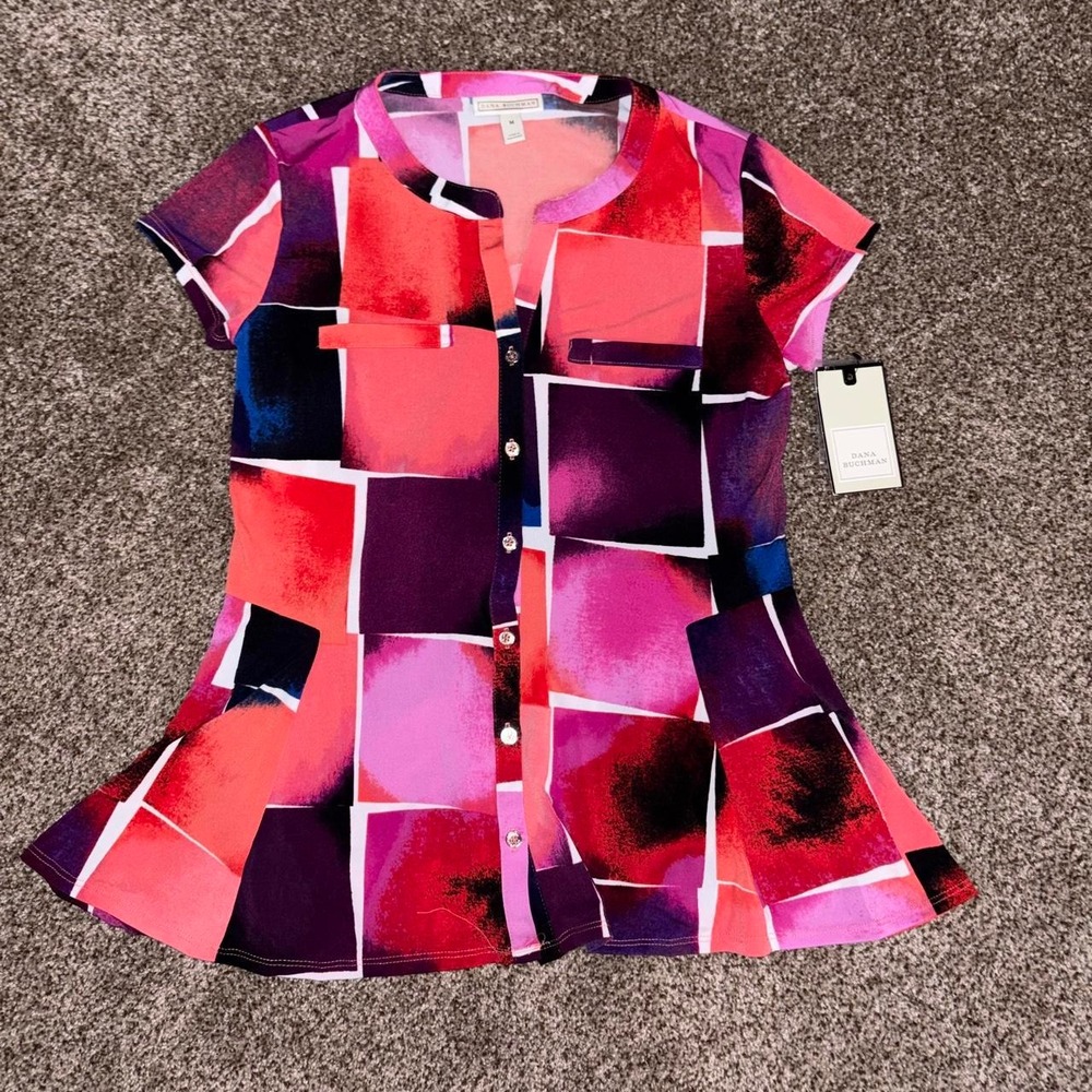 NWT Dana Buchman Women's Peplum Top